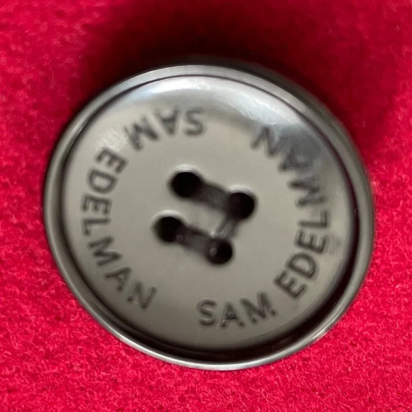 Sam Edelman Classic 2 Button Notch Collar Wool Poly Blend Lined Coat Red Sz M - Picture 15 of 16